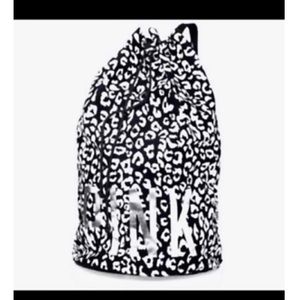 RARE Victoria Secret PINK Cheetah Laundry Bag